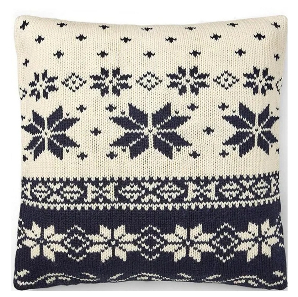 Ralph Lauren Indigo Cottage Bryden Knit Square Pillow